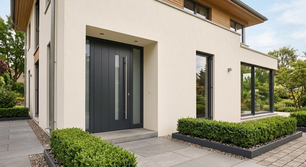 Hochwertige Aluminium-Haustür für ein Einfamilienhaus im Ruhrgebiet