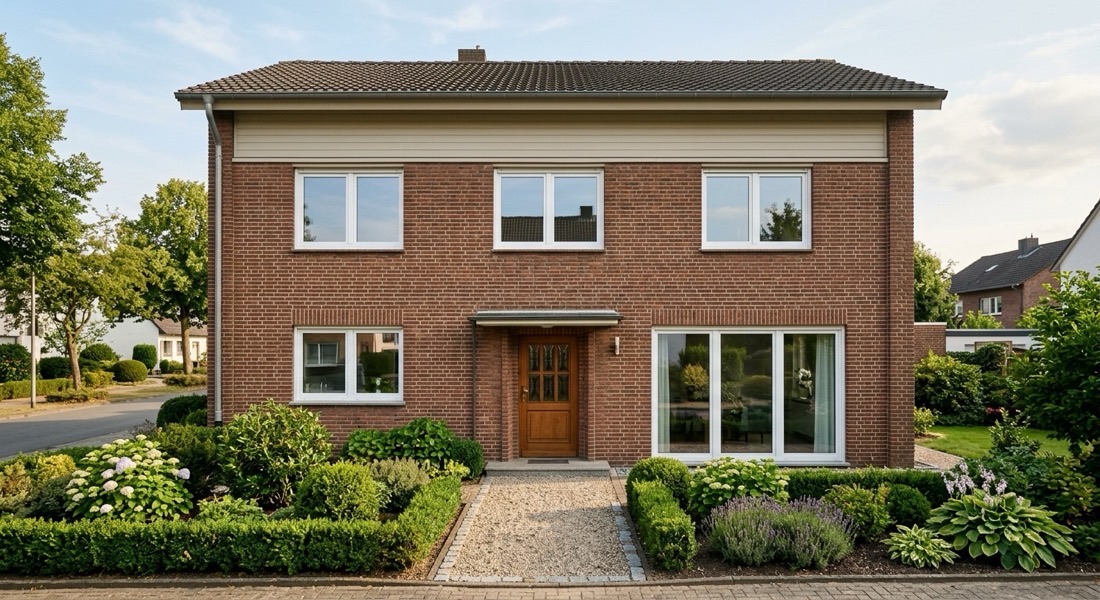 Fertig montierte Fenster nach Altbausanierung in Gladbeck